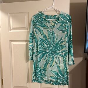 Lilly Pulitzer Green Palm Print Tunic